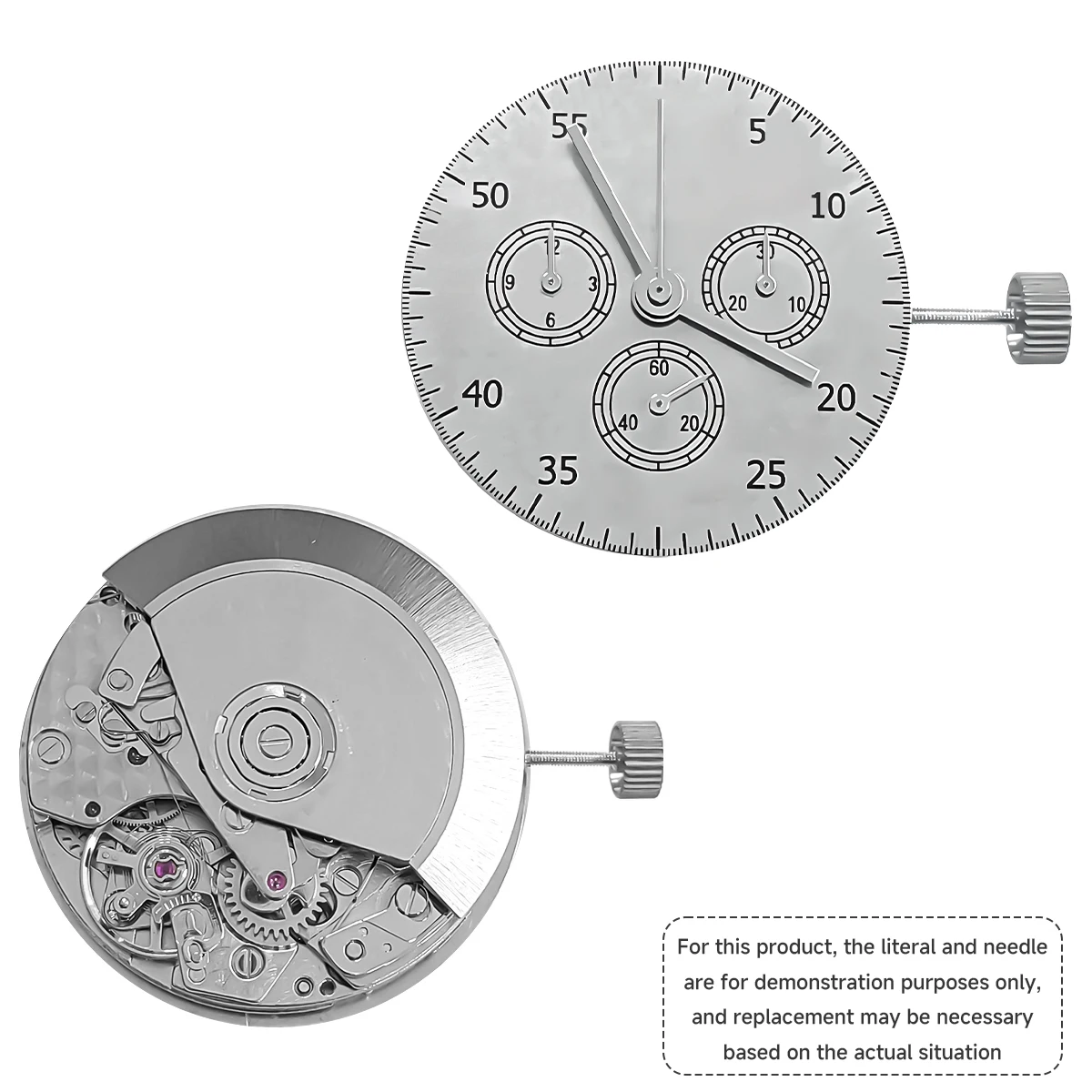 حركة الساعة الأوتوماتيكية 3.6.9 كرونوجرباه لحركة آسيوية 7750 حركة إصلاح بديلة ميكانيكية لـ 7753 بدون تاريخ