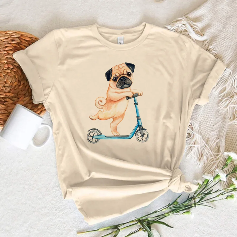 

Pug tshirt women streetwear designer tshirt girl 2000s comic harajuku clothing