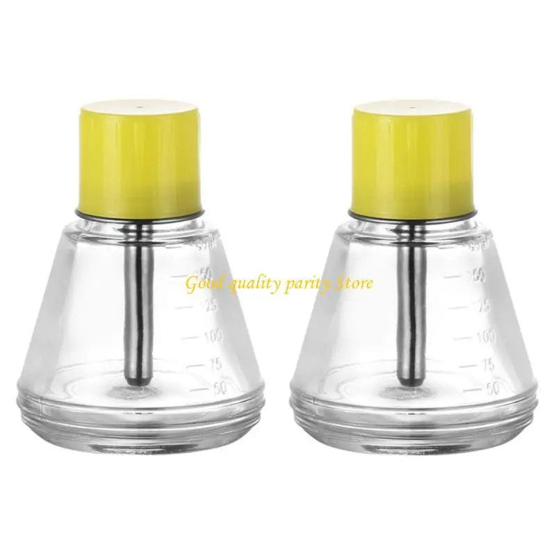 

M4YA 2 Pieces Leak Resistant Solution Dispenser Bottles Practical Glass Construction Visible Liquid Level