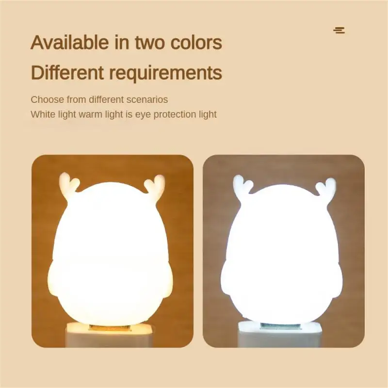 CORUI Mini USB LED Night Light Wireless Cute Deer Lamp Portable Plug-in Light Computer Mobile Power Lamp For Kids Room Bedside