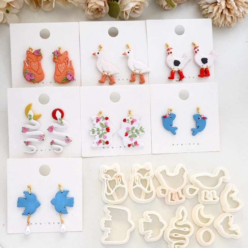 Cute Animal Fox/snake/flying Bird Polymer Clay Mold DIY Earring Pendant Jewelry Polymer Clay Cutter Shape Cutting Ceramic Tool - view 5