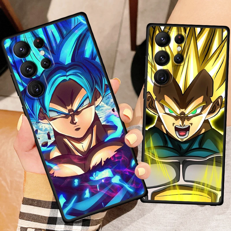 D-Dragon Ball Saiyan Goku Silicone TPU Black Phone Case For Samsung Galaxy S24 S23 S22 S21 S20 FE S10 S9 S10E Plus Ultra Lite 5G