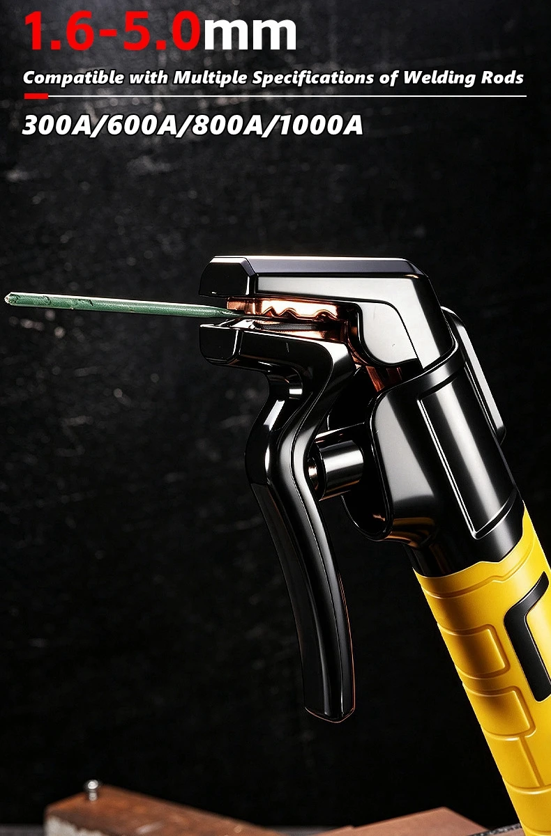 Gebogene Schweißzange Elektrodenhalter Schweißzange Hitzebeständige Kupferklemme Ergonomischer Isolierter Griff – Detail 10