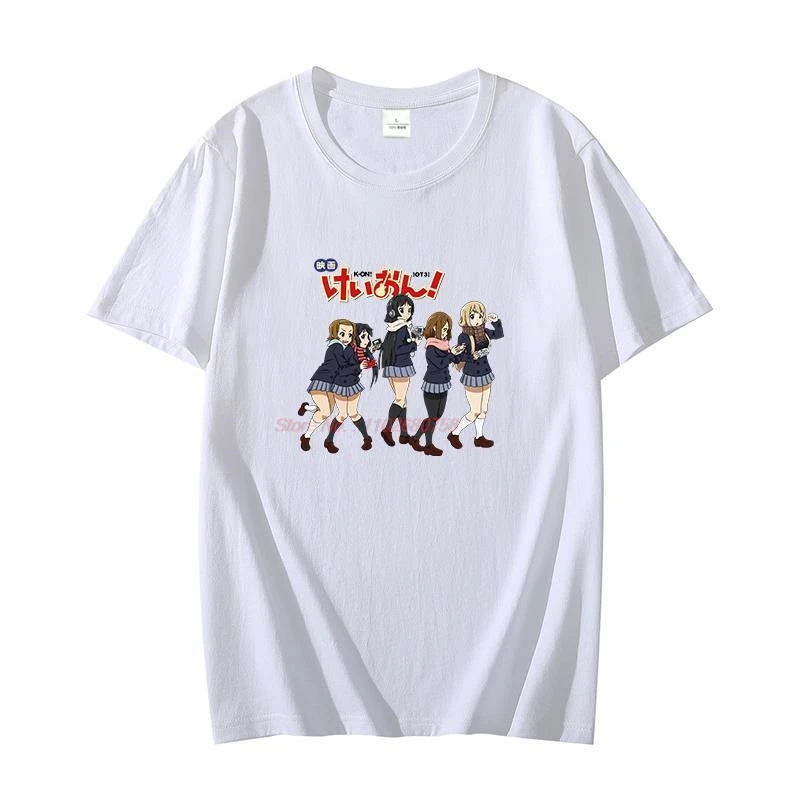 Oversized t-shirt K ON Japanese Anime Manga Keep on Singing Songs Unisex graphic t shirts Cotton O-neck t shirt for men