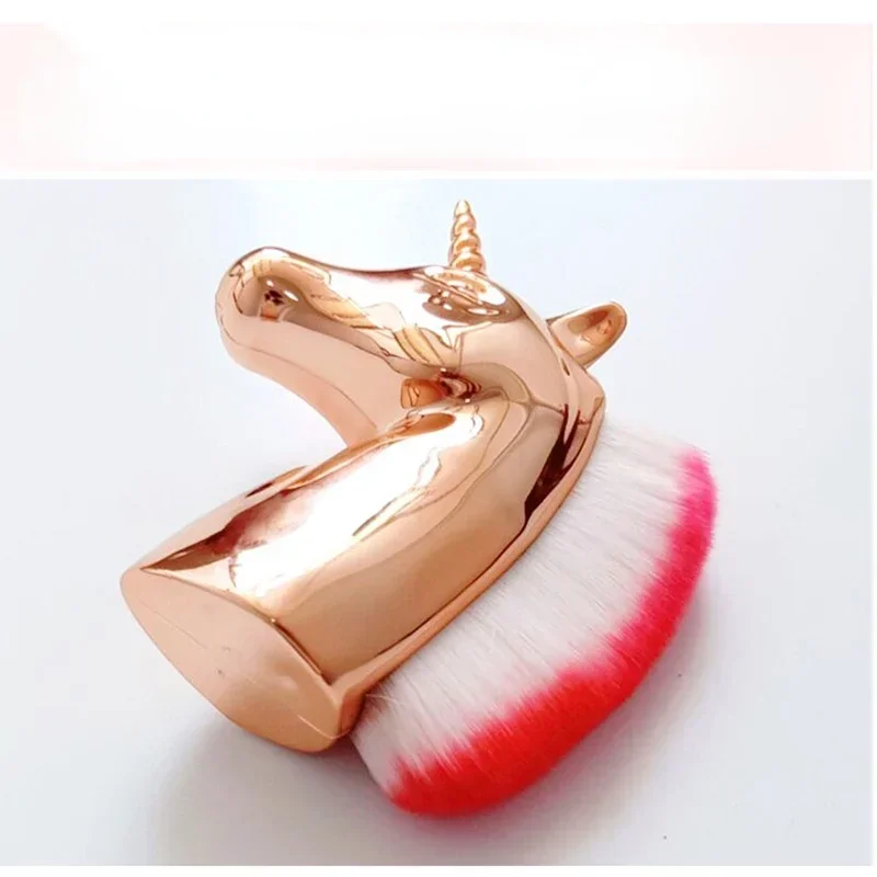 1PC Eenhoorn Make-up Kwasten Eenhoorn Paard Regenboog Houder voor Poeder Foundation Blush Contour Grote Make Up Unicornio Beauty Tool