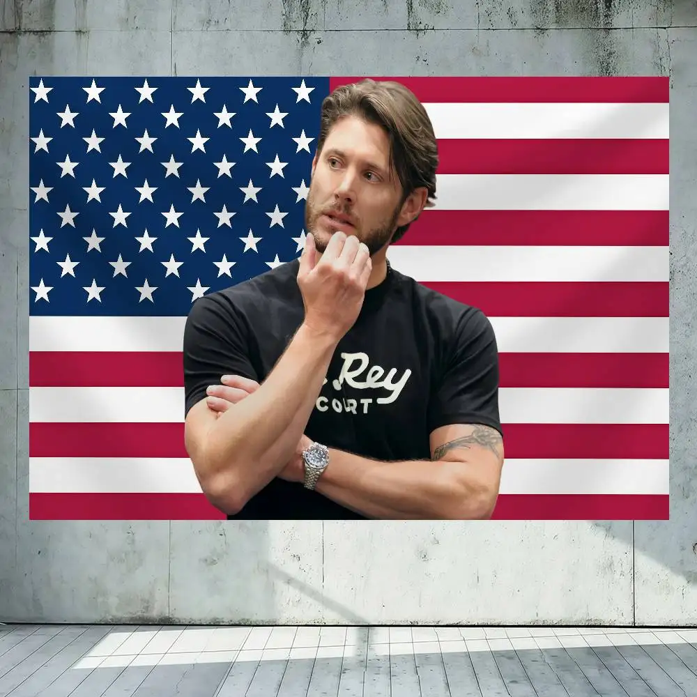 

Actor J-Jensen A-Ackles America 150x200cm 60x90cm Flag Decoration Outdoor Picnic Party Home Camping Party Art Hanging Banner