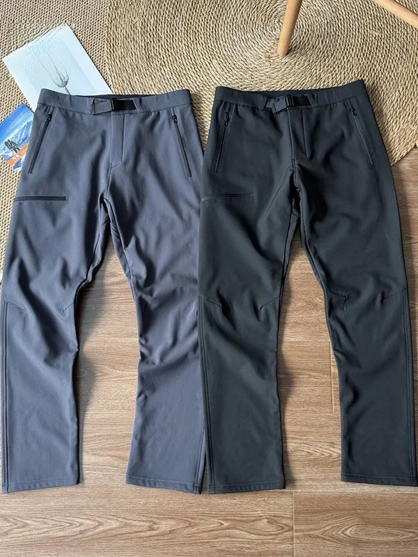 

Men's Outdoor Soft ell Fce Lined Thiened Warm Workwear Long Trousers Autumn Winter Windproof Waterproof Casual Pants
