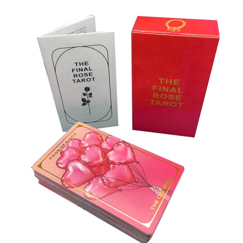 

12CMX7CM Tarot Cards with Guide Book.Final Rose Tarot Deck Cards for Beginners.Fate Divination