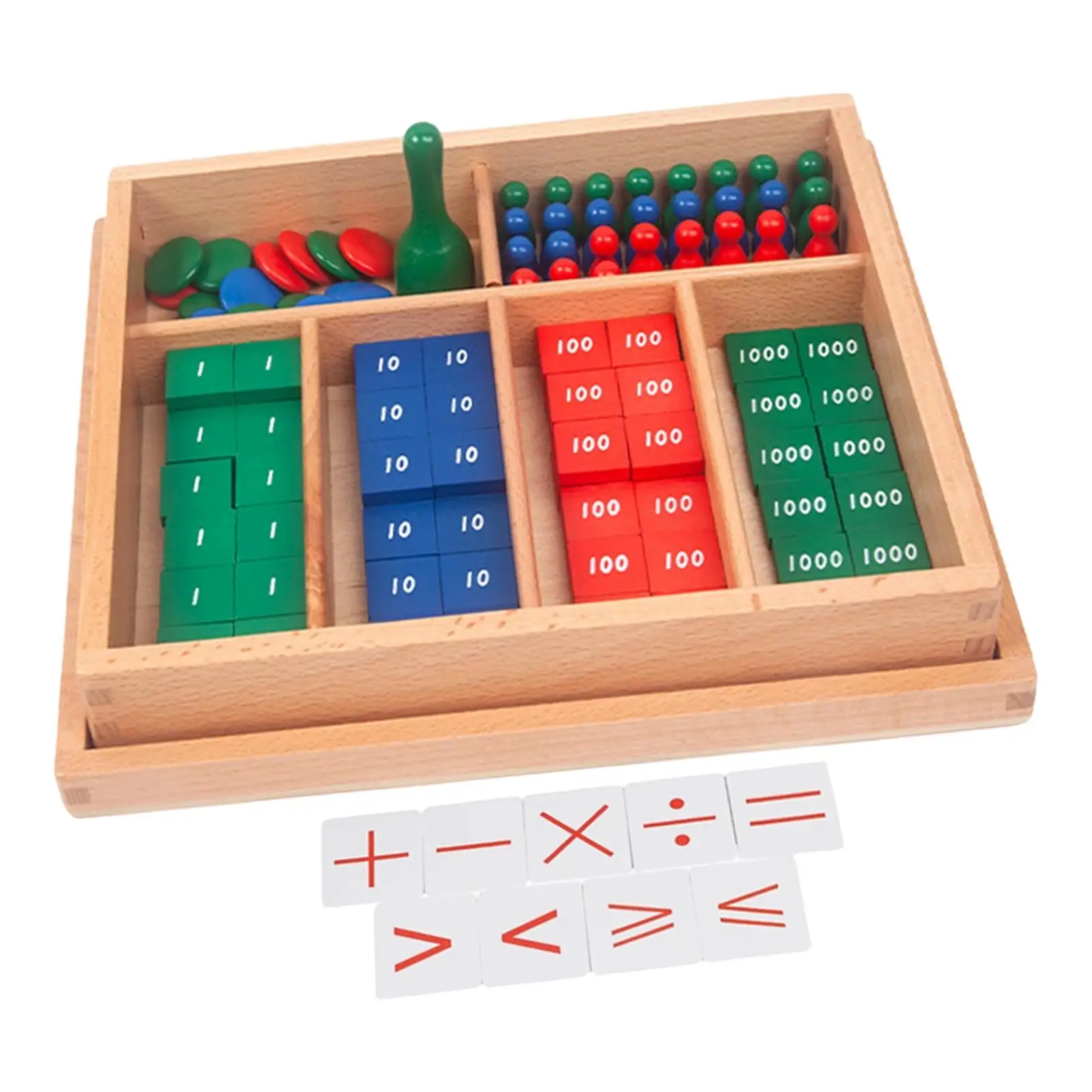 子供向け木製算数スタンプゲーム、就学前学習玩具、早期発達算数ゲーム、教室用