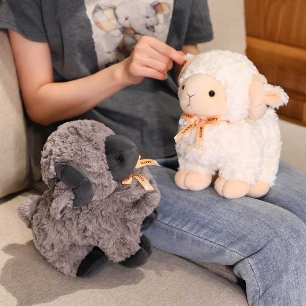 

Милая плюшевая игрушка-овечка, креативная мягкая подушка-козлик, пухлая маленькая козочка, пушистая мягкая игрушка-кукла, подарок на день рождения или Рождество для девочки