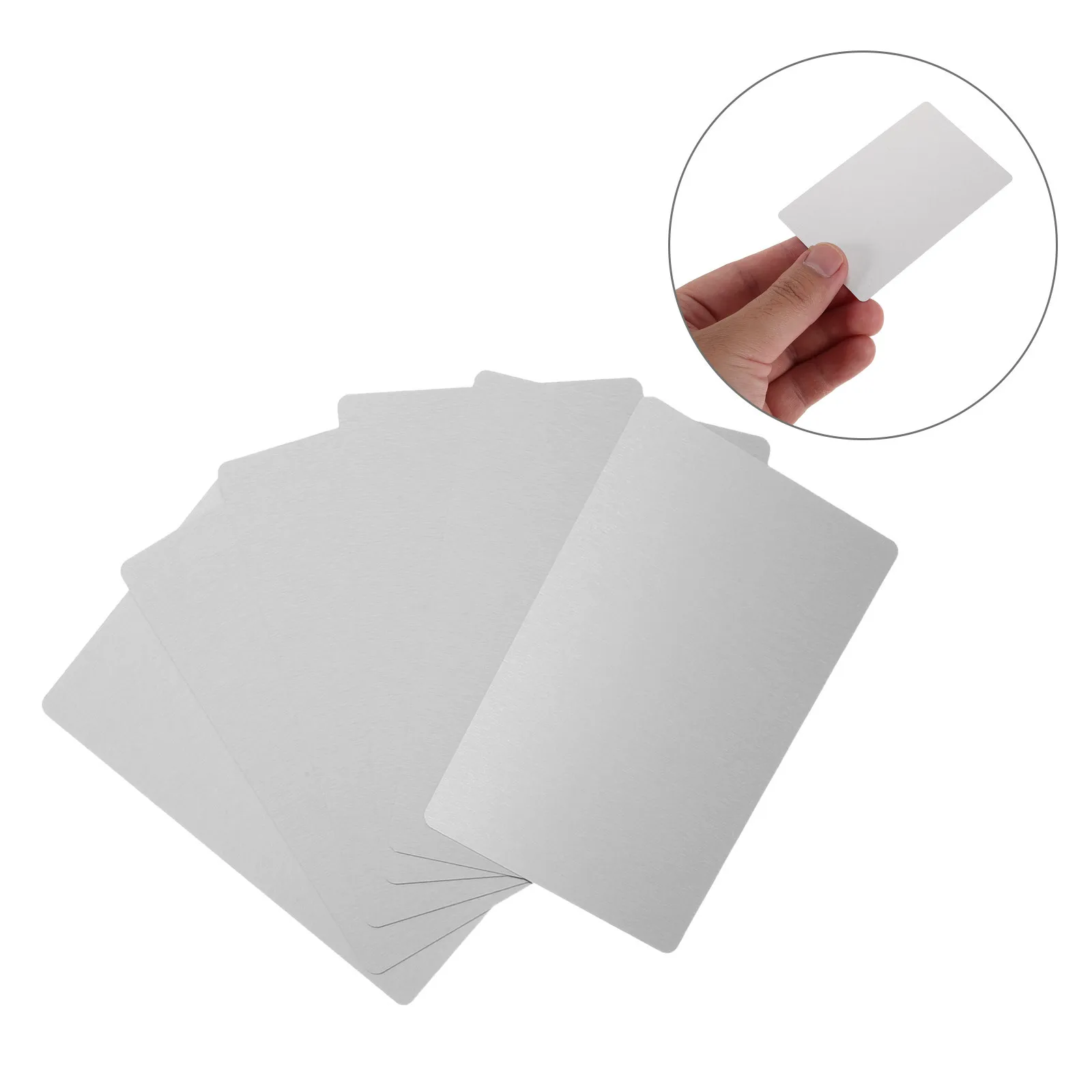 

200pcs Laser Engraving Aluminum Sheet 86X54X0.21Mm Silver Polished Metal Blanks For Diy Business Cards Craft Makers Engraving