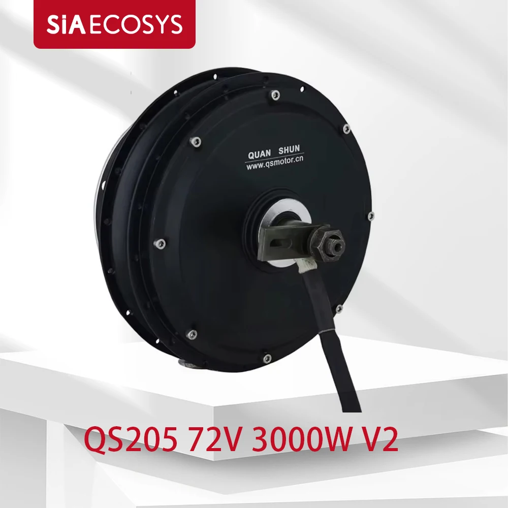 

QSMOTOR QS205 V2 3000W 72V 65KPH BLDC Hub Motor for Electric Scooter 200mm Spoke Drop-out Compatible with SIAECOSYS