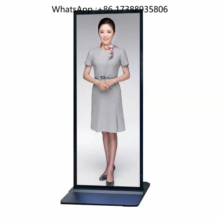 65-98 Inch Indoor Vertical Screens, Full-screen LCD Advertising Displays, Floor-standing Advertising Screens