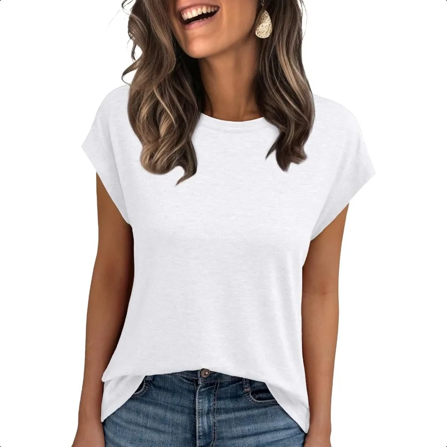 

AUTOMET Womens Cap Sleeve Summer Tops T Shirts Busin Casual Dry Spring Fashion Outfits Cute Trendy Clothes 2025