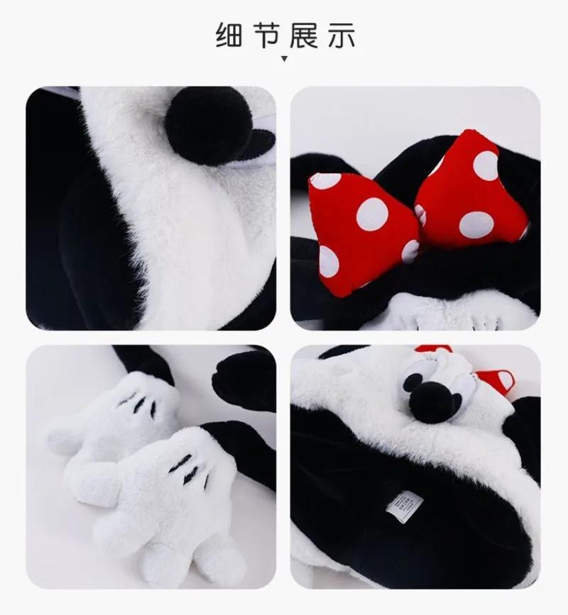 Disney Mickey Mouse Minnie Cartoon Hat Cosplay Costume Winter Warm Cute Creative Ear Protection Plush Hat Christmas Gift