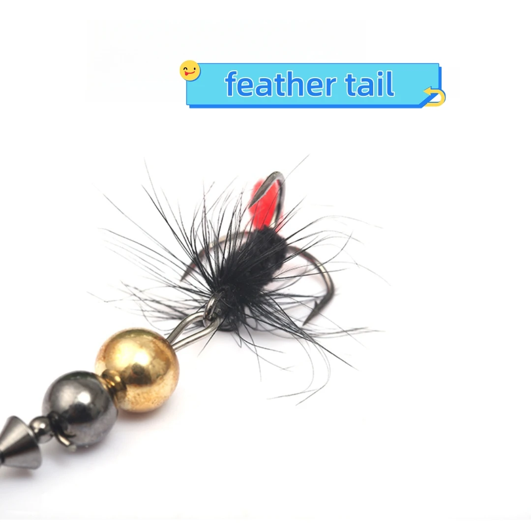 Picture 5: Fly Fishing Lure Spinnerbait 4g/8g Rotating Spinnerbait Brass Metal Blade Spinner with Feather DIY Jig Spoon Buzzbait Swimbait