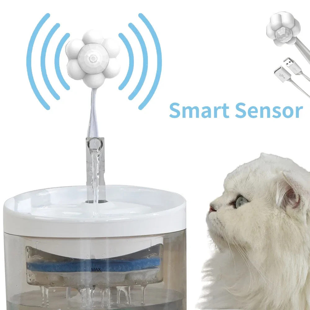 Automatic Home Pet Water Dispenser Motion Sensor Filter Fountain Universal Infrared USB Powered Detector Dog Cat Accessories