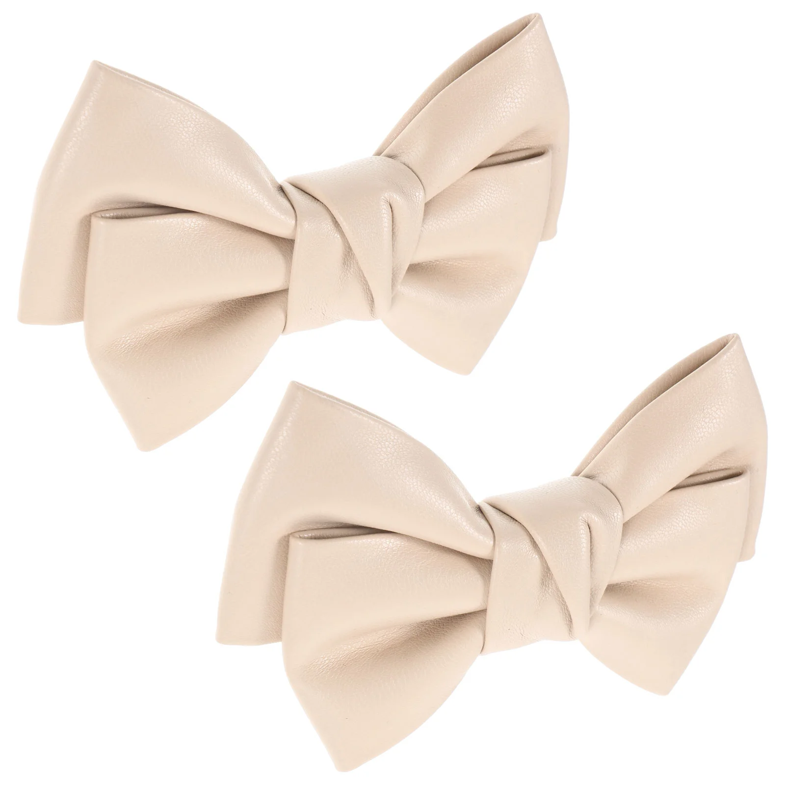 Bow Shoe Flower Clip on Embellishments Clips for Women Dress Shoes Beige Zinc Alloy Pumps Heel