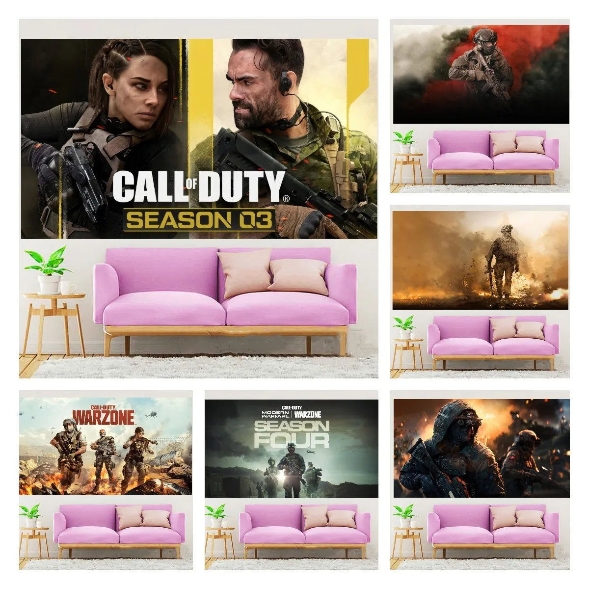 Call of Duty Poster Modern Warfare Games Poster Canvas Wall Painting Game Room Wall Decor Bedroom Wall Art Stickers Home Decor