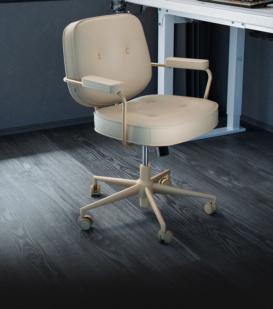

DSA computer chair - ergonomic office chair for home use, comfortable for extended sitting, adjustable height, swivel base