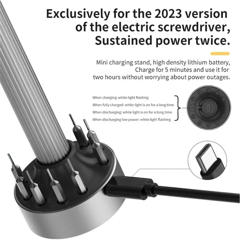 N30 Electric Screwdriver Charging Stand Charging Base Type-C Bracket Bit Storage Base Tool Accessories