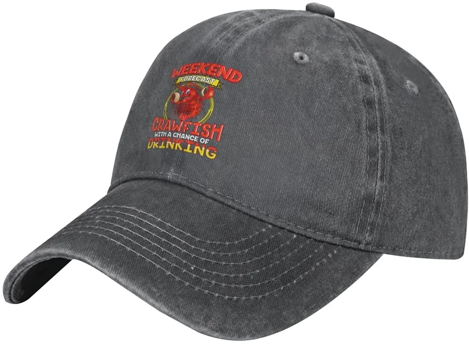 Baseball Cap for Men Women Weekend Forecast Crawfish with A Chance of Drinking Cotton Dad Hat