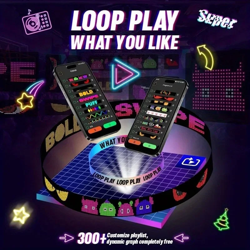 Devil Eyes Light for Cars 23 in X 4.7 in Programmable LED Display,Scrolling Led Light Suitable for Car Windows car Festival