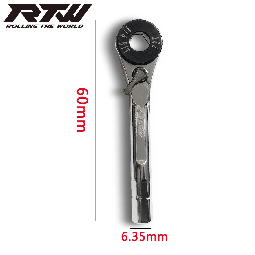 1/4”Ratchet Wrench 1/4” 6.35mm Handle Quick Socket Ratchet Wrench Screwdriver Hex Torque Wrenches EDC Tool Wrench Screwdriver