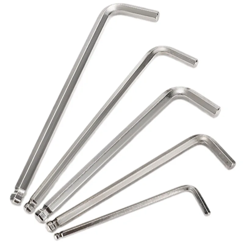 1 Stück Inbusschlüssel 1,5 mm 2 mm 2,5 mm 3 mm 4 mm 5 mm 6 mm 8 mm Kugelkopf Sechskantschlüsselschlüssel L-förmiger Schraubenschlüssel Handreparaturwerkzeuge – Detail 1