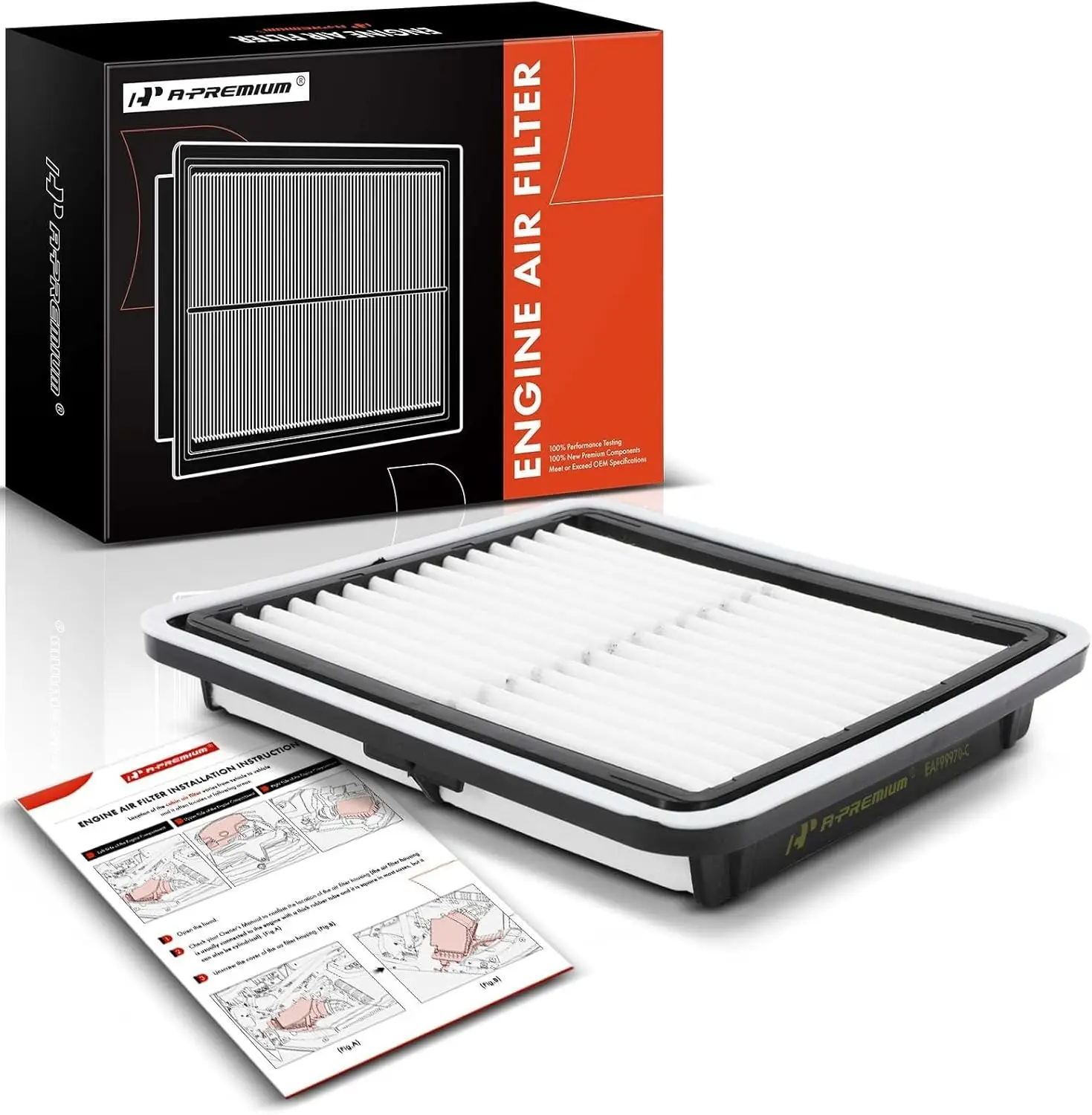 Engine Air Filter Compatible with Subaru - Impreza(2008-2016), Legacy(2005-2019), Outback(2005-2019), WRX(2013-2021), Forester(2