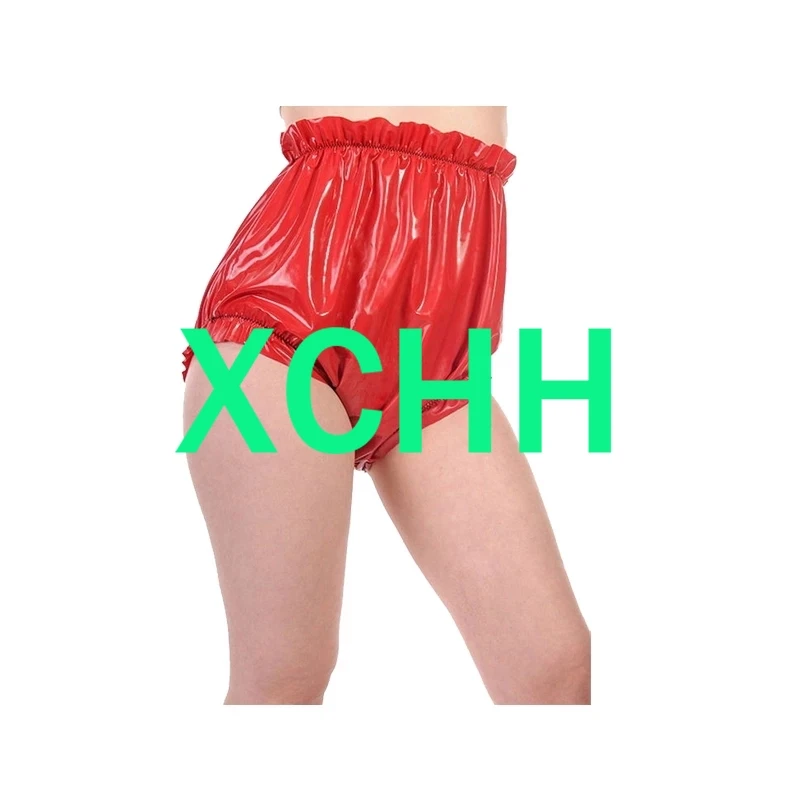 

Sexy Latex Underwear Boxer Shorts Briefs Handmade Women Short Pants Cosplay Costume