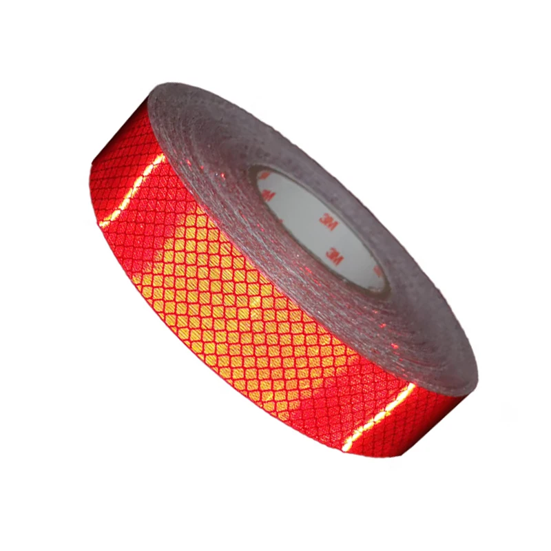 3M 4092 الماس الأحمر الصف عاكس ملصق كامل المنشور فيلم سيارة الدراجة EV تحذير السلامة الشريط