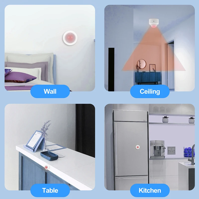 Imagem -06 - Tuya Inteligente Sensor de Movimento Pir Movimento do Corpo Humano Detector Infravermelho sem Fio Segurança Doméstica Trabalhar com Alexa Casa