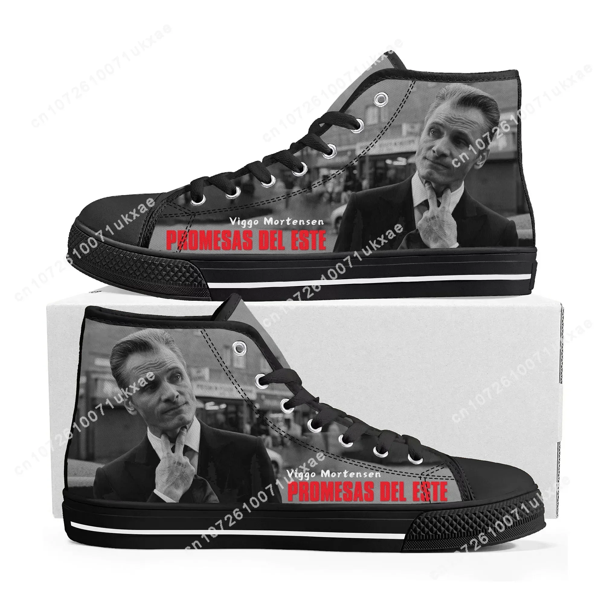 Eastern Promises High Top Sneakers Mens Womens Teenager Viggo Mortensen Canvas Sneaker Couple Shoe Casual Custom Made Shoes