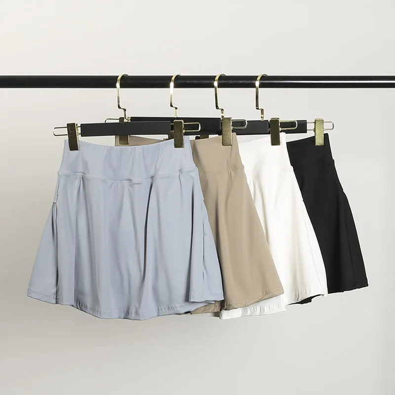 

Running sports short skirt for women high-waisted quick-drying anti-exposure yoga fake two-piece skirt pants summer fitness