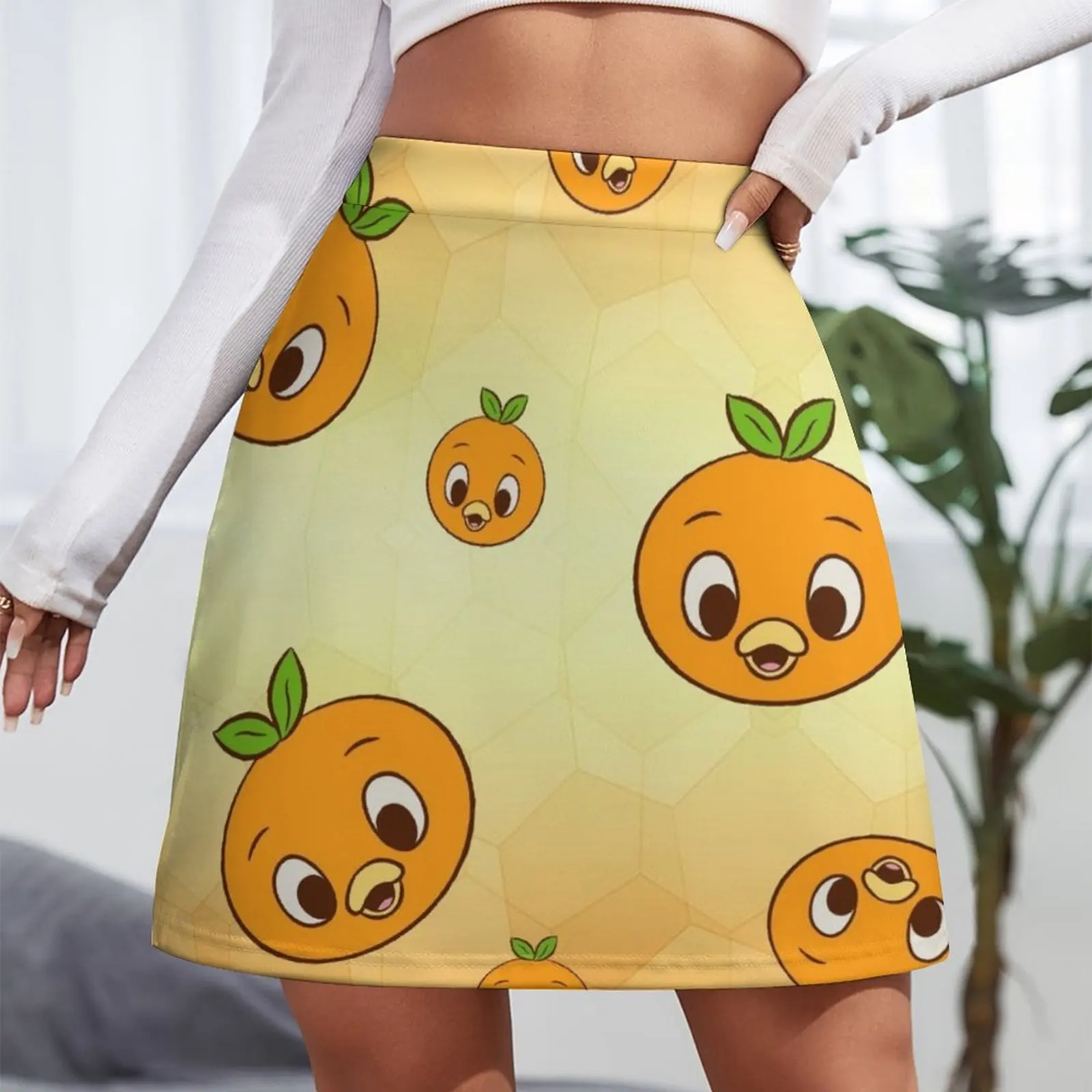 Orange bird! Mini Skirt elegant social women's skirts School uniform korean clothes ladies Women's skirt