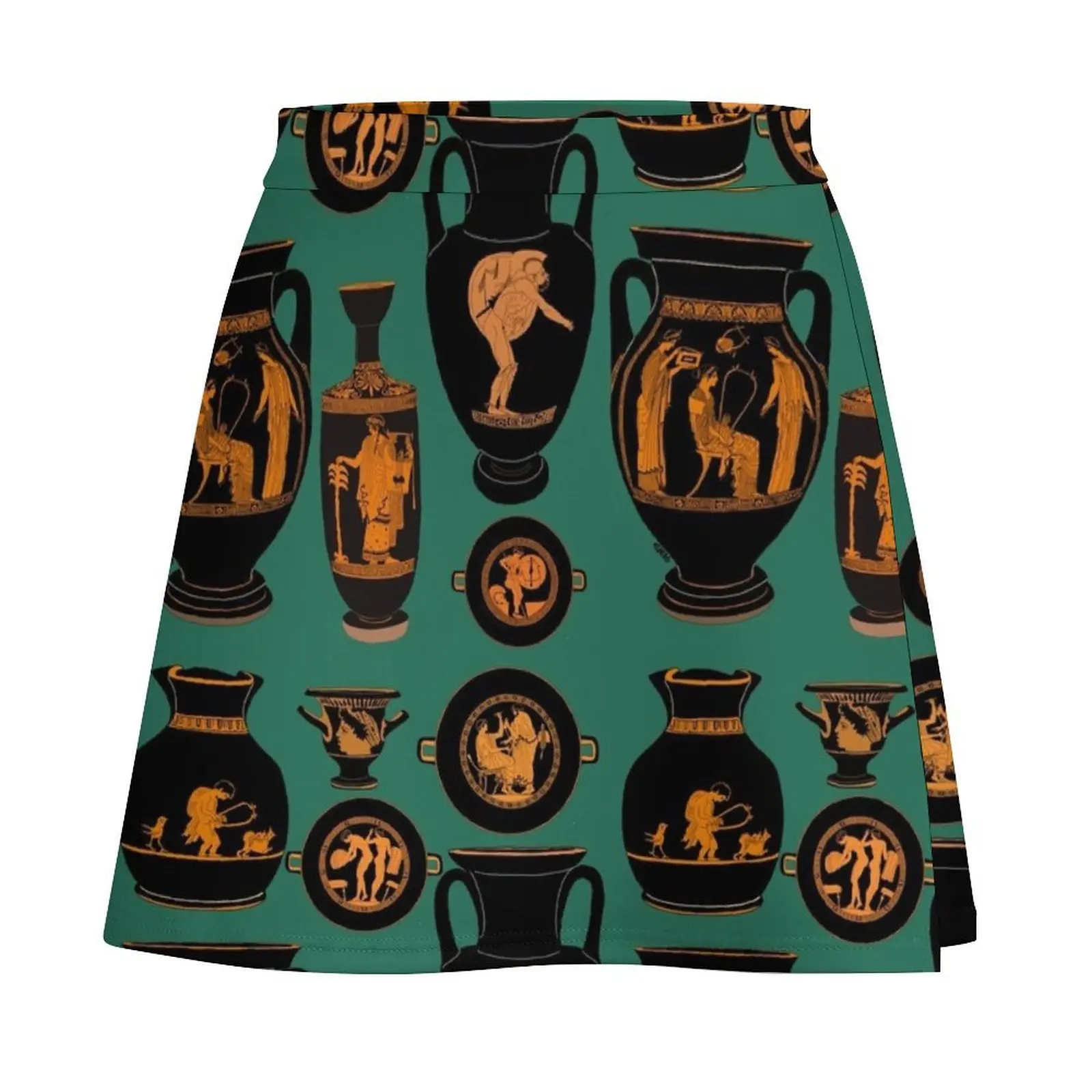 Red figure pottery Mini Skirt Skirt for girls Female dress Mini Skirt
