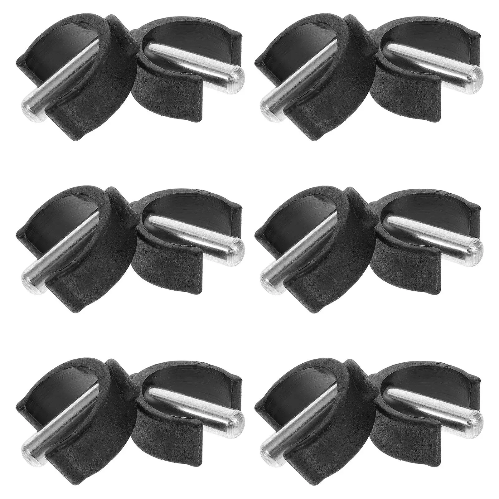 12Pcs Trekking Poles Clips Walking Sticks Holder For Senior Walker Compact Ergonomic C-shaped Latch Canes