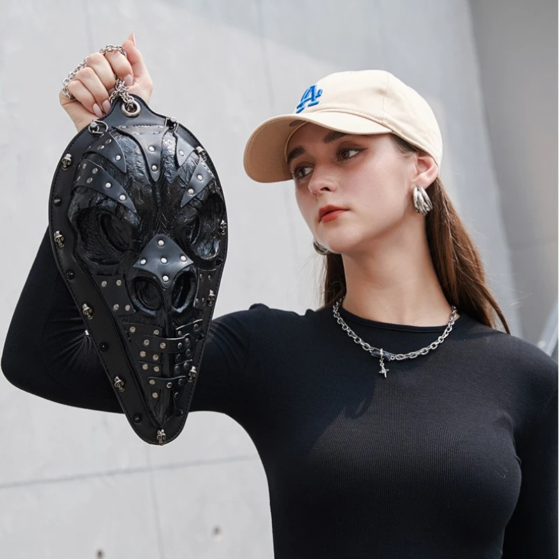 

Хэллоуин 3D трехмерное украшение для сумки с птичьим клювом, праздничная цепочка через плечо для мужчин и женщин, сумка из искусственной кожи, новинка