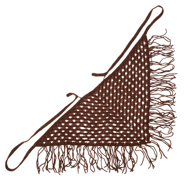 Y2K Hollow-Out Fringe Triangle Schal für Damen, Frühling, verstellbares Layering-Accessoire, vielseitiges Taillen- und Hüftwickel-Mode-Bandana – Detail 18