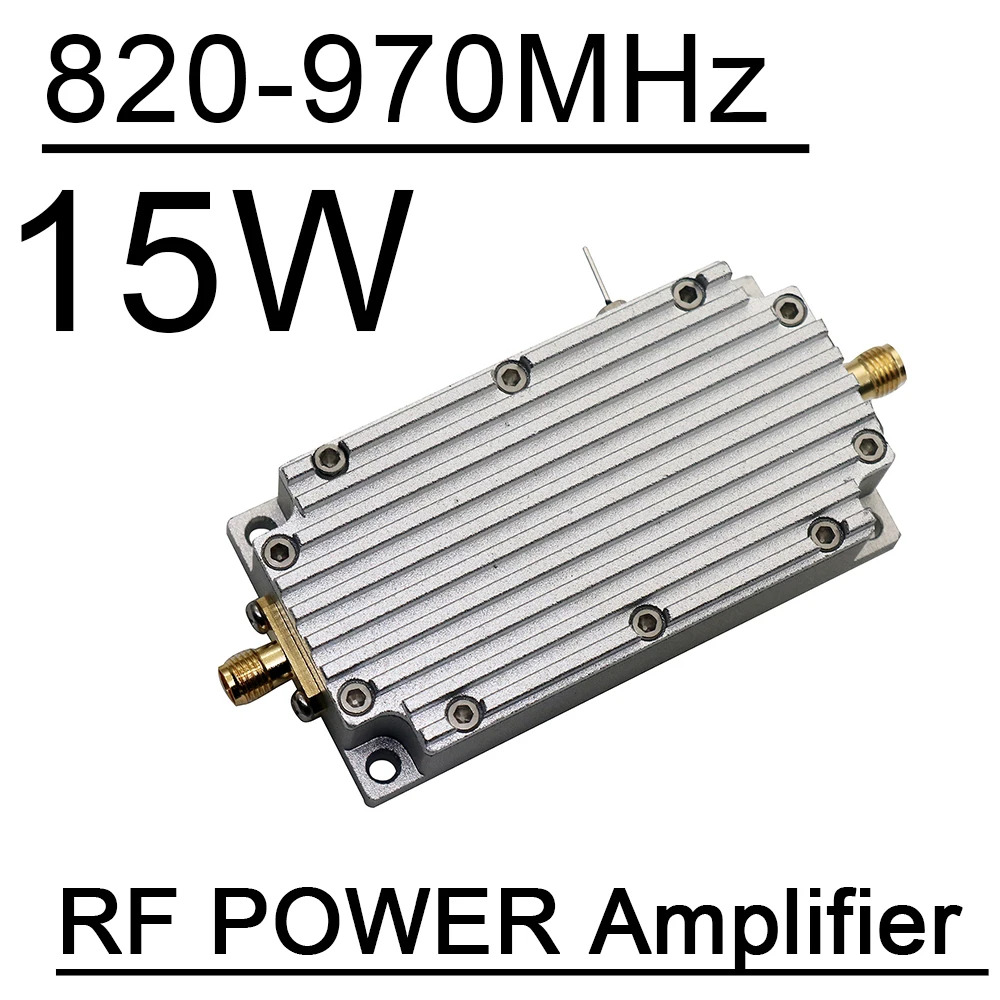 915M 15W RF Power Amplifier 820-960MHz For 868M 900M Transmitter Walkie Talkie LORA Helium Miner Drone Image Transmission Radio