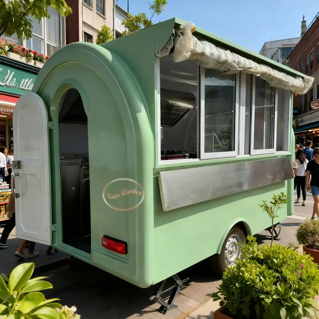 

Multi-Functional Mobile Food Trailer for Sale Outdoor Worry-Free Operation Barbecue Hamburgers Beverages Catering Truck