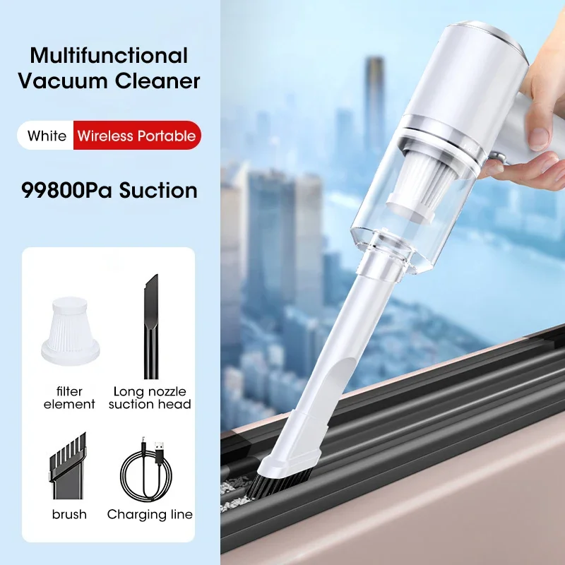 Handheld Wireless Vacuum Cleaner 99800Pa Dry & Wet Portable for Home Car High Power Car Home Vacuum Appliance
