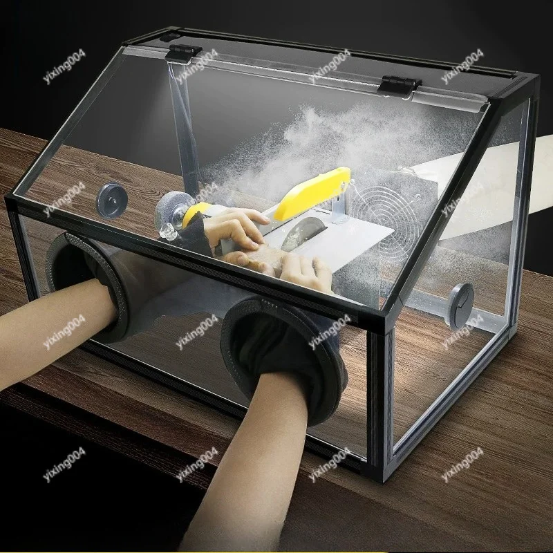 Dust Proof Acrylic Shield Cover Desktop Polisher Engraving Machine Case for Jade Crafts Grinding Work