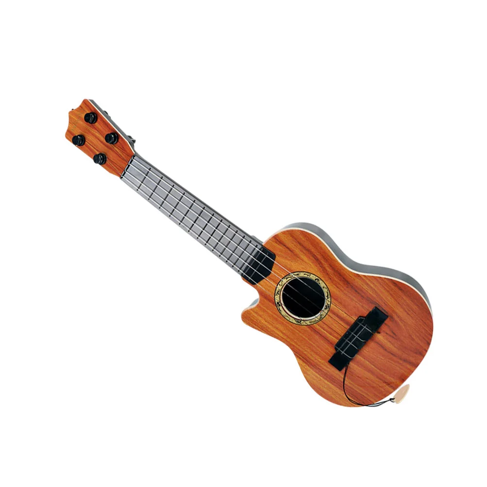 Guitarra de simulación para principiantes, instrumento Musical de juguete, ukelele simulado para niños, aprendizaje temprano, plástico, niños pequeños