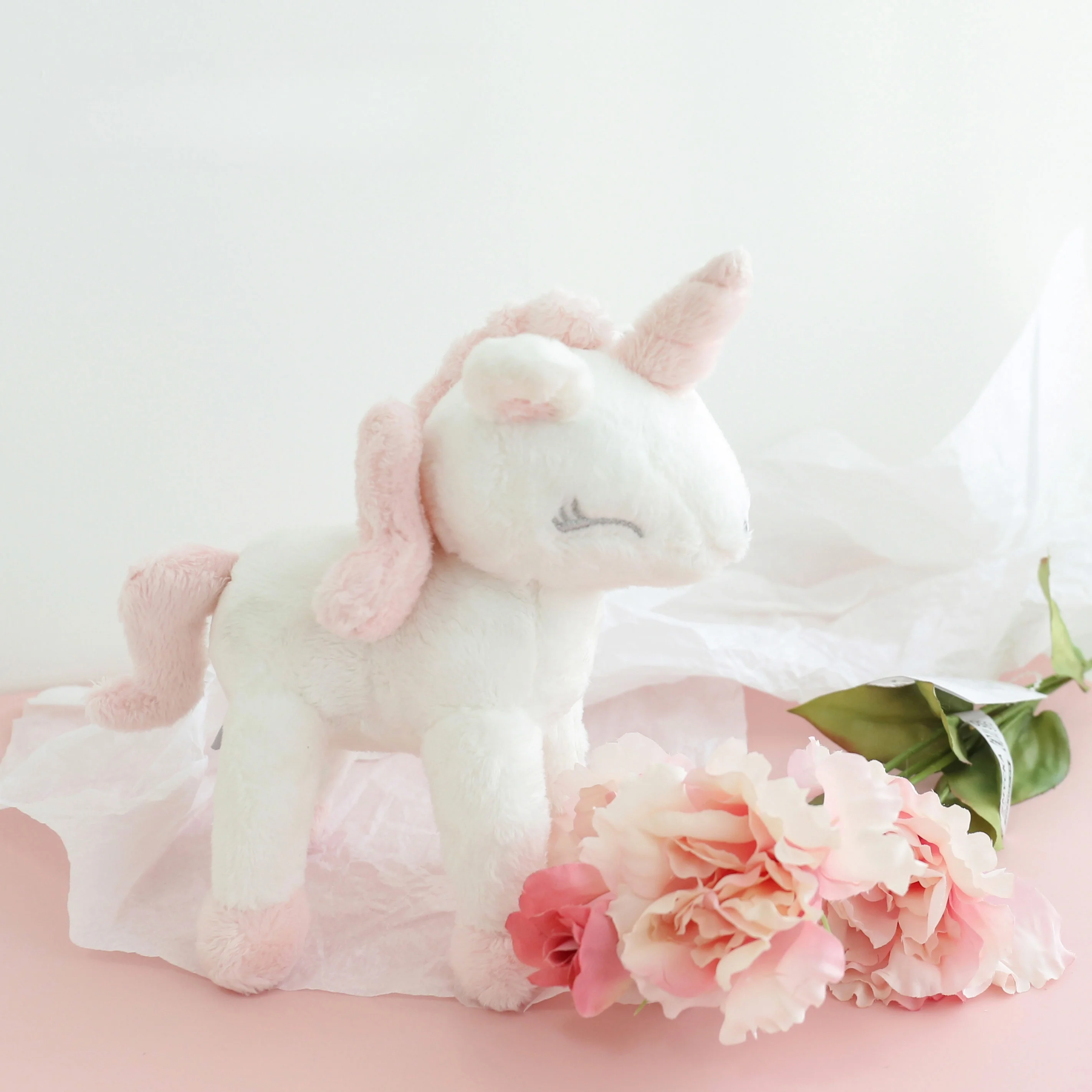 23cm Kawaii Unicorn Plush ของเล่นตุ๊กตาการ์ตูนตุ๊กตาสัตว์คุณภาพสูงของขวัญสาวหวาน Home Room ตกแต่ง