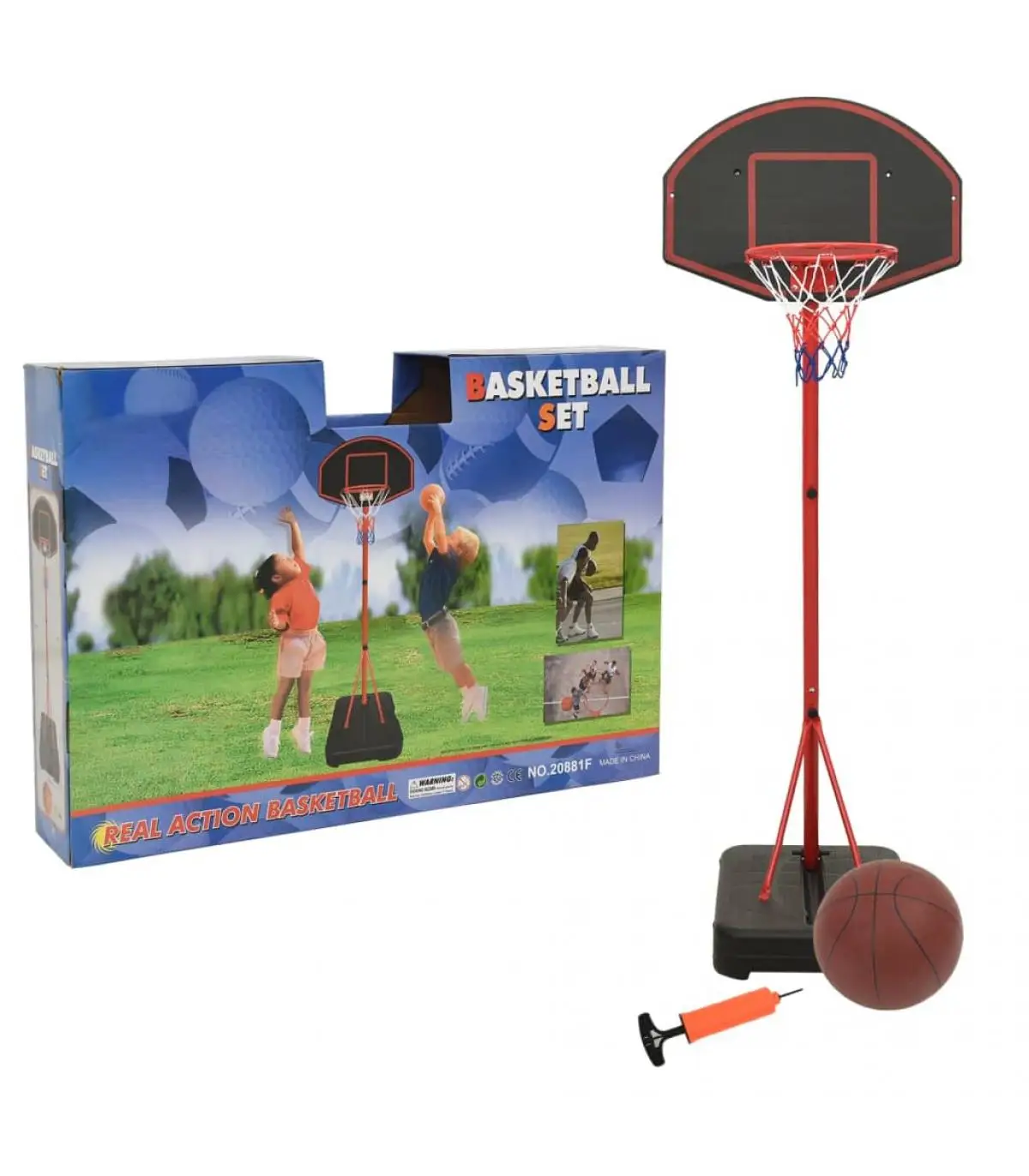 190 cm adjustable child basketball game toy basketball ball