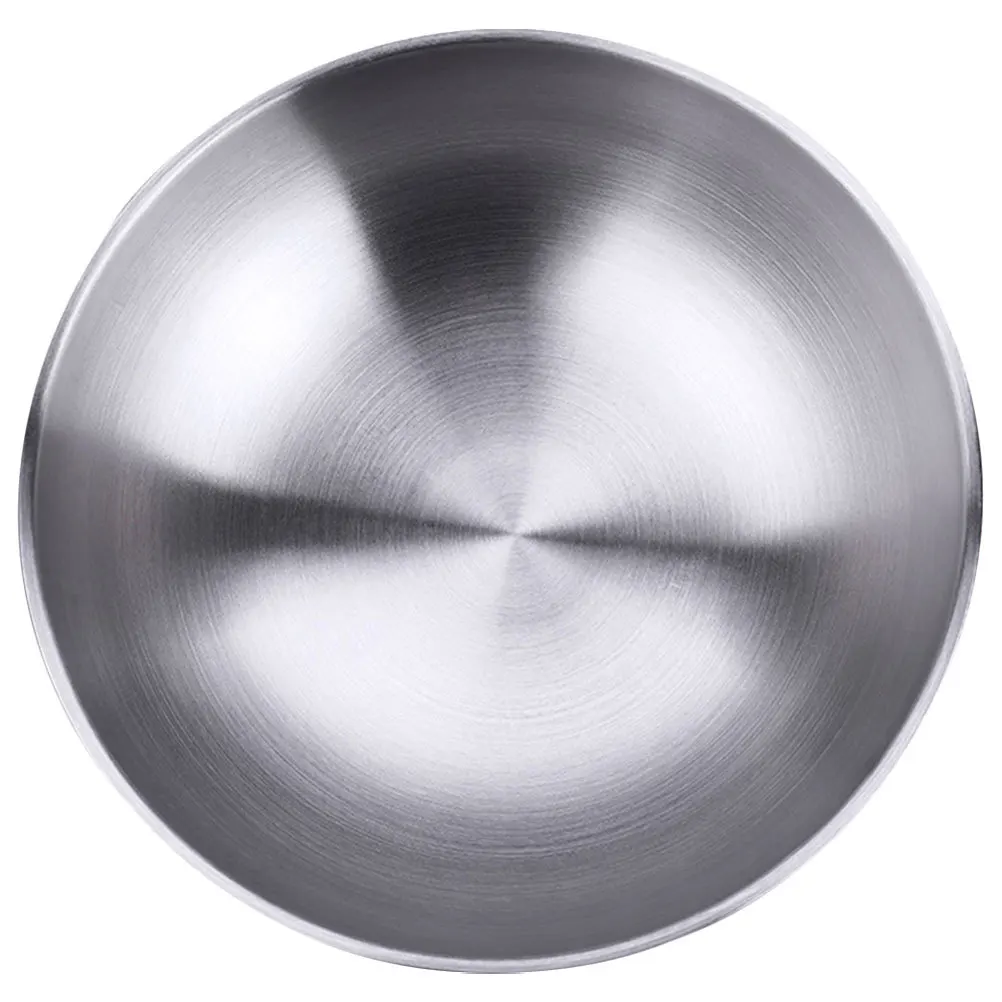 

Thickened Double Layer Stainless Steel Bowl Heat Resistant Soup Noodle Ramen Bowl Microwave Safe Daily Use