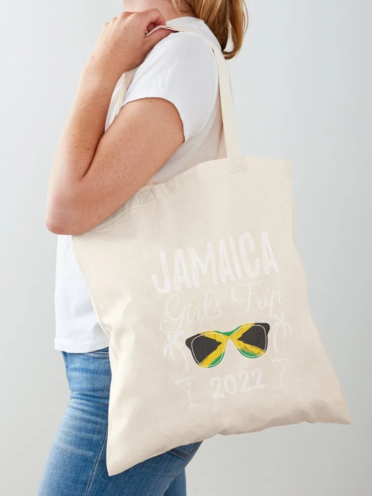 Matching Girls Trip Jamaica 2022 print Tote Bag supermarket folding bag canvas tote bags Canvas Tote Bag