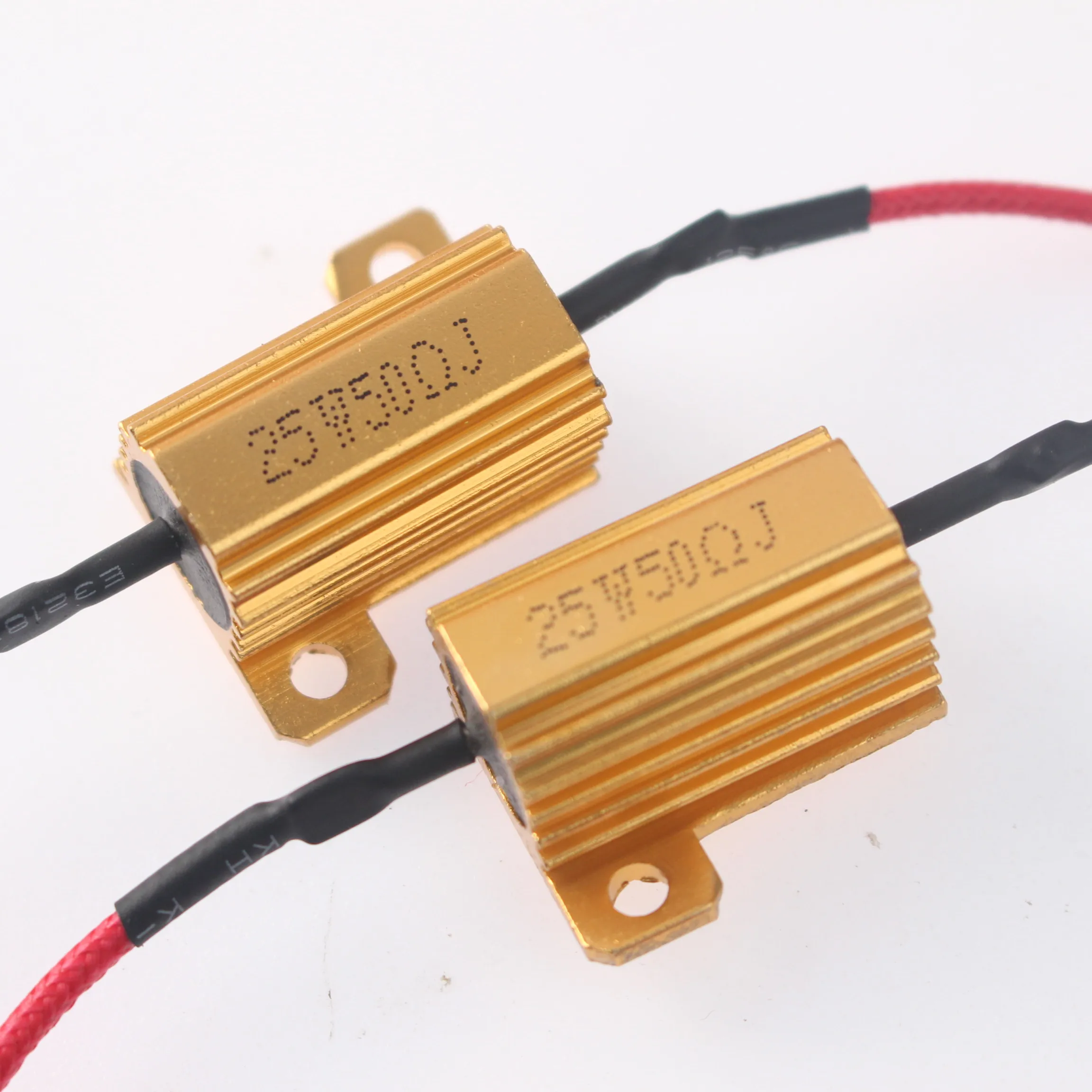 2 Set 25W 50W Decoder Canbus LED per auto 6ohm 8ohm 50 Ohm Resistori di carico per indicatore di direzione dell'automobile Lampada Resistore a filo avvolto